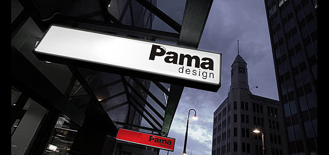 黑眼睛廣告為Pama設計的VI應用部分－導示系統(tǒng)形象展示